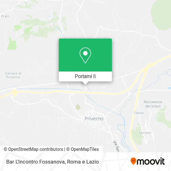 Mappa Bar  L'Incontro  Fossanova