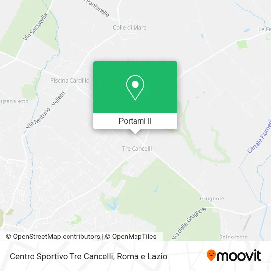 Mappa Centro Sportivo Tre Cancelli