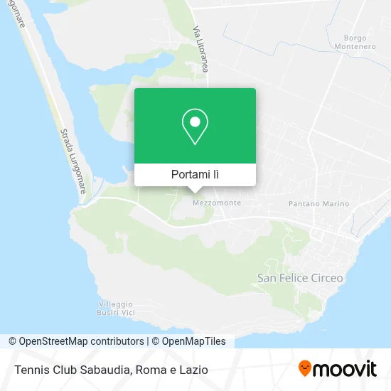 Mappa Tennis Club Sabaudia