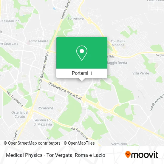 Mappa Medical Physics - Tor Vergata