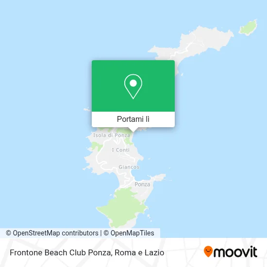 Mappa Frontone Beach Club Ponza
