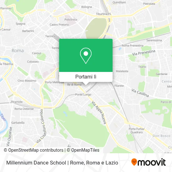 Mappa Millennium Dance School | Rome