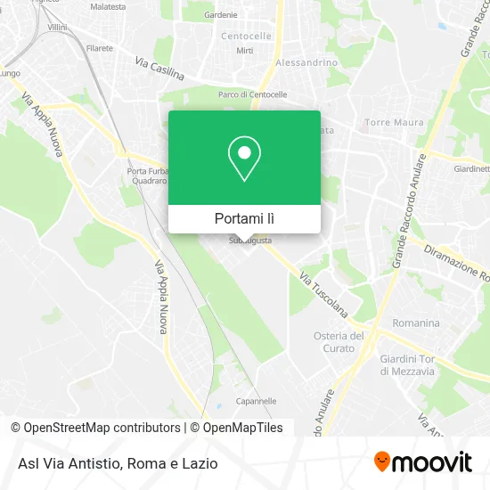 Mappa Asl Via Antistio