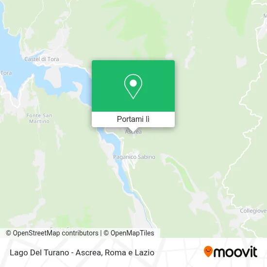 Mappa Lago Del Turano - Ascrea
