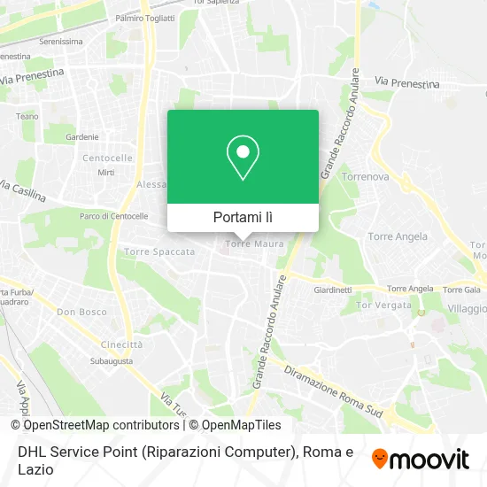 Mappa DHL Service Point (Riparazioni Computer)