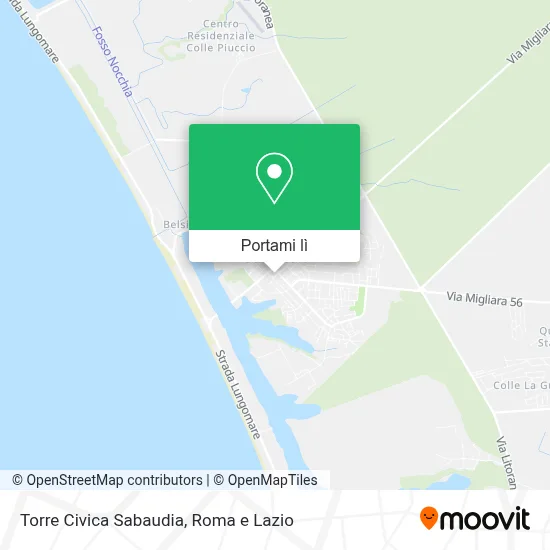 Mappa Torre Civica Sabaudia
