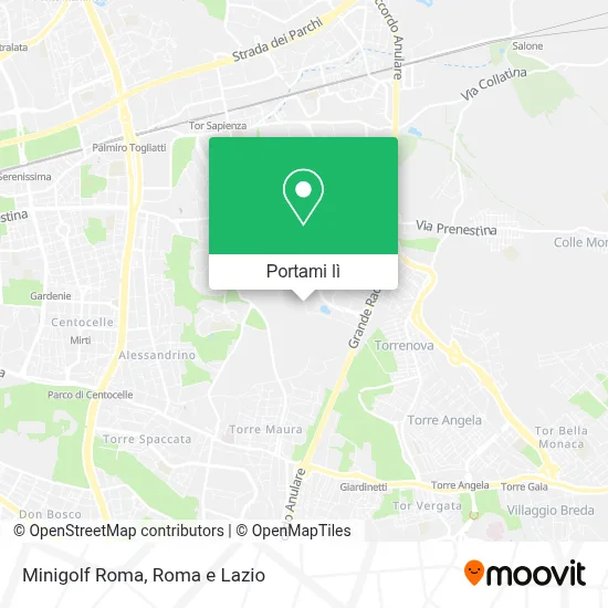 Mappa Minigolf Roma