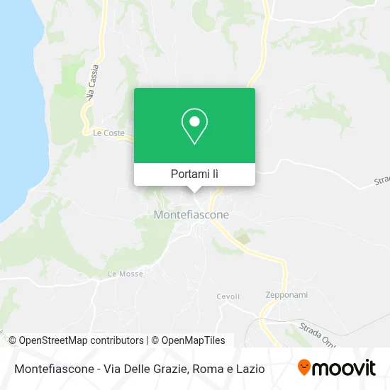Mappa Montefiascone - Via Delle Grazie
