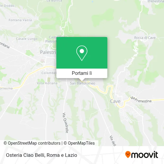 Mappa Osteria Ciao Belli