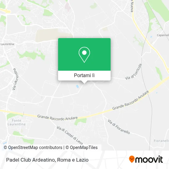 Mappa Padel Club Ardeatino
