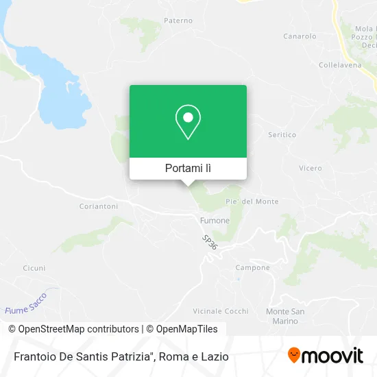 Mappa Frantoio De Santis Patrizia"