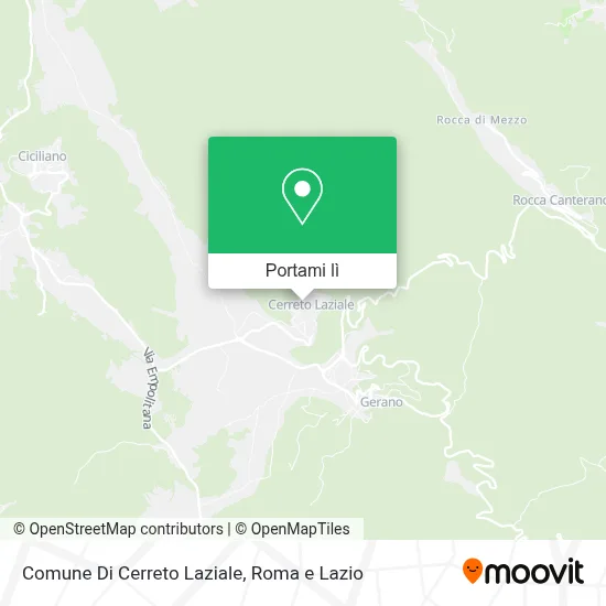 Mappa Comune Di Cerreto Laziale
