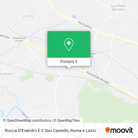 Mappa Rocca D'Evandro E Il Suo Castello
