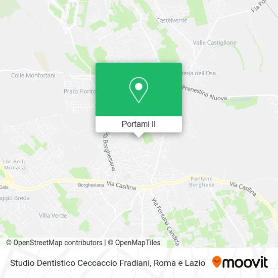 Mappa Studio Dentistico Ceccaccio Fradiani