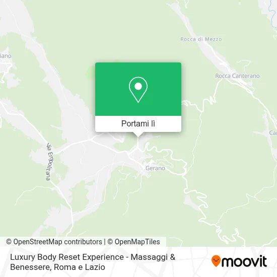 Mappa Luxury Body Reset Experience - Massaggi & Benessere