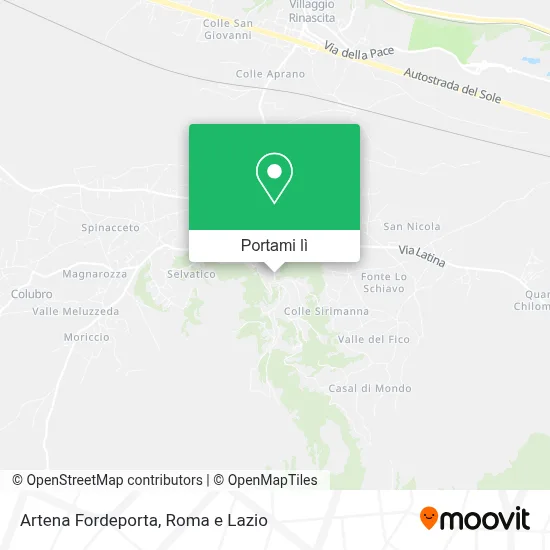 Mappa Artena Fordeporta