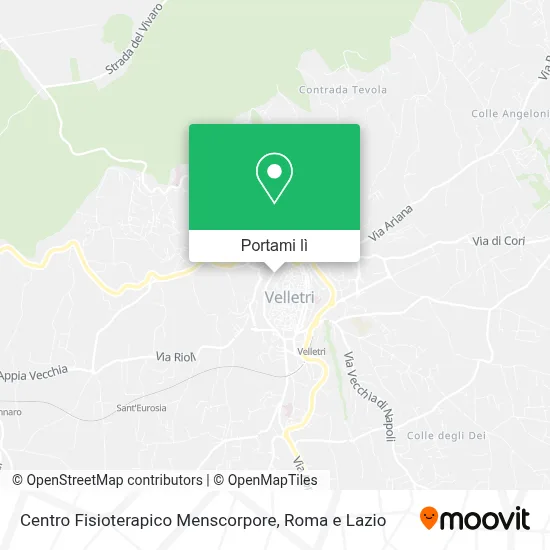 Mappa Centro Fisioterapico Menscorpore