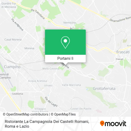 Mappa Ristorante La Campagnola Dei Castelli Romani