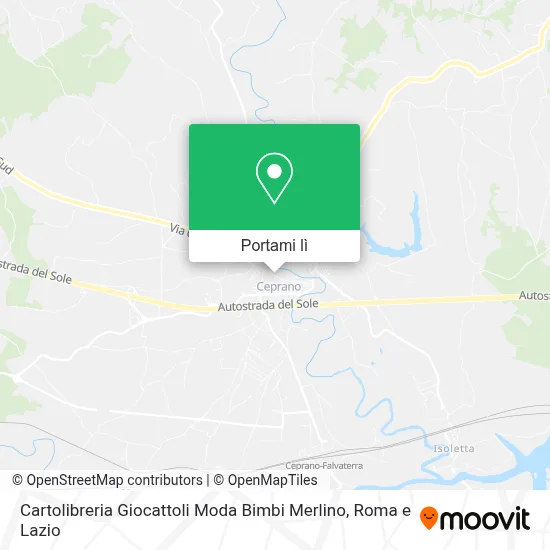 Mappa Cartolibreria Giocattoli Moda Bimbi Merlino