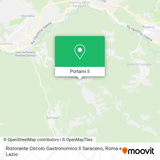 Mappa Ristorante Circolo Gastronomico Il Saraceno