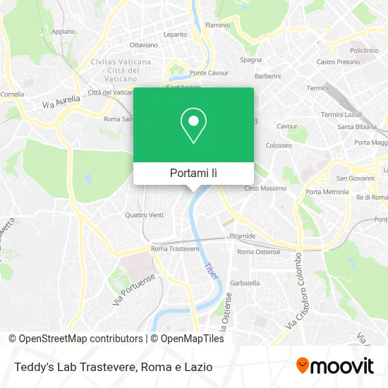 Mappa Teddy's Lab Trastevere