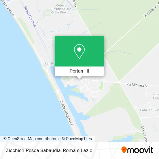 Mappa Zicchieri Pesca Sabaudia
