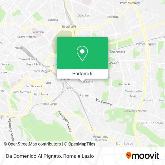 Mappa Da Domenico Al Pigneto