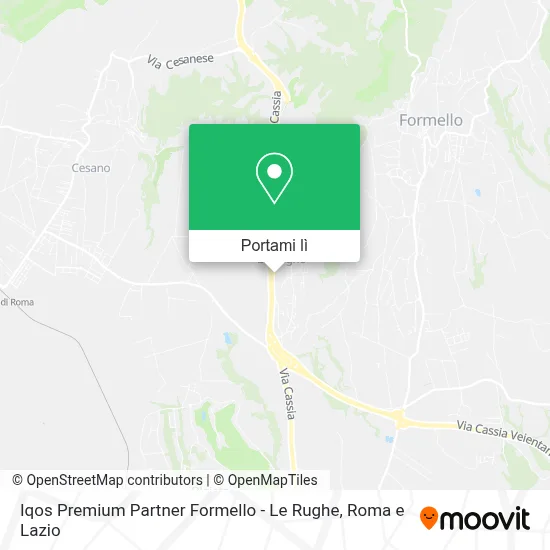 Mappa Iqos Premium Partner Formello - Le Rughe