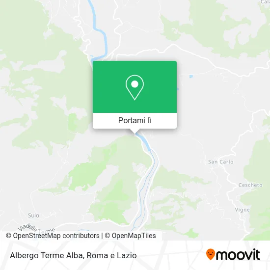 Mappa Albergo Terme Alba