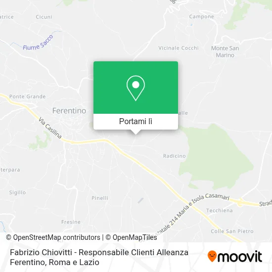 Mappa Fabrizio Chiovitti - Responsabile Clienti Alleanza Ferentino