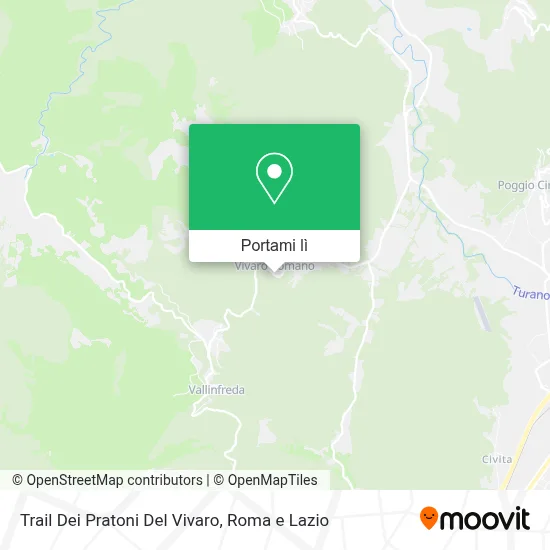 Mappa Trail Dei Pratoni Del Vivaro