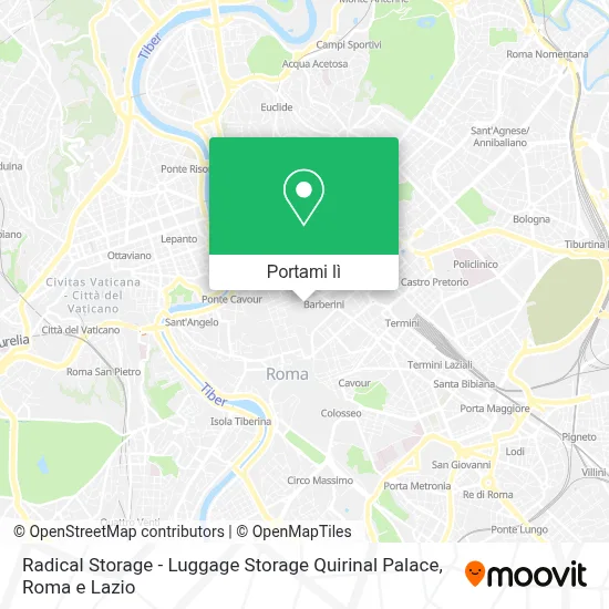 Mappa Radical Storage - Luggage Storage Quirinal Palace