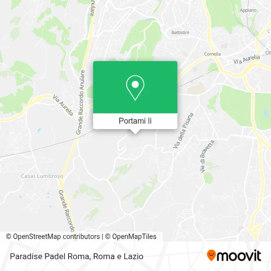 Mappa Paradise Padel Roma