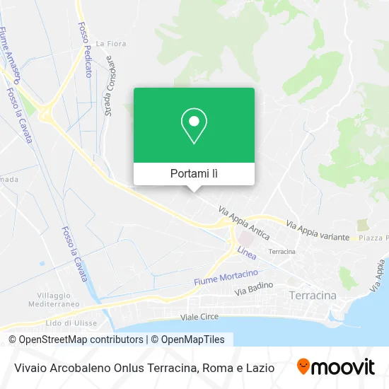 Mappa Vivaio Arcobaleno Onlus Terracina