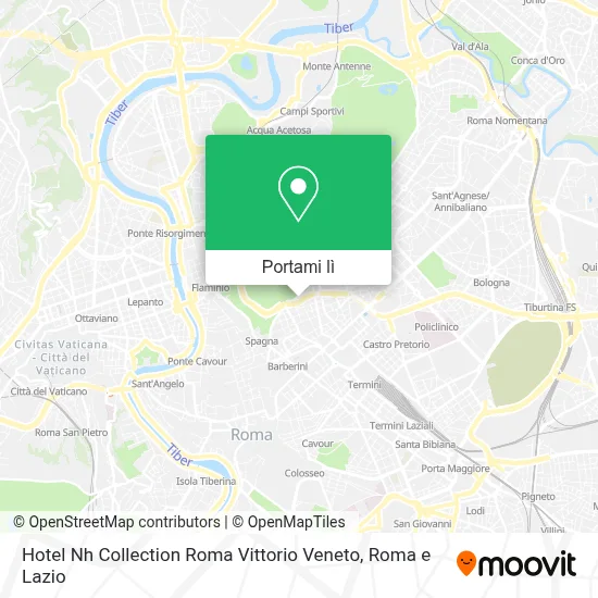 Mappa Hotel Nh Collection Roma Vittorio Veneto