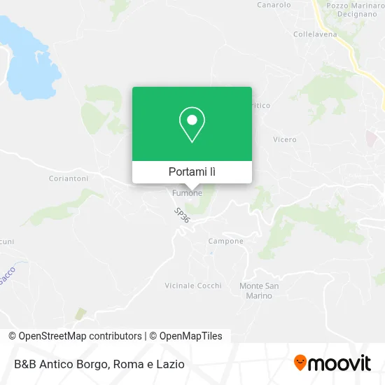 Mappa B&B Antico Borgo