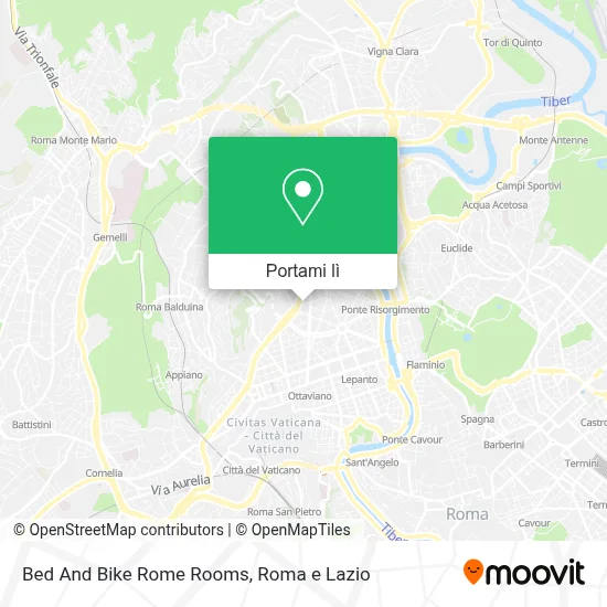 Mappa Bed And Bike Rome Rooms