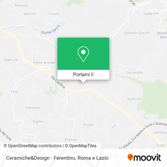 Mappa Ceramiche&Design - Ferentino