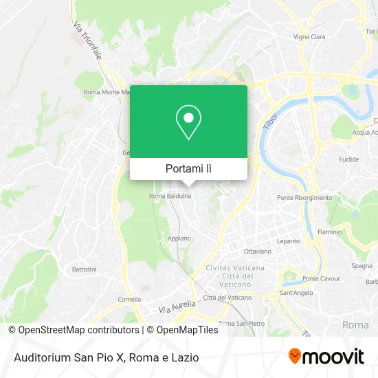 Mappa Auditorium San Pio X