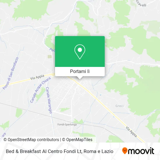 Mappa Bed & Breakfast Al Centro Fondi Lt
