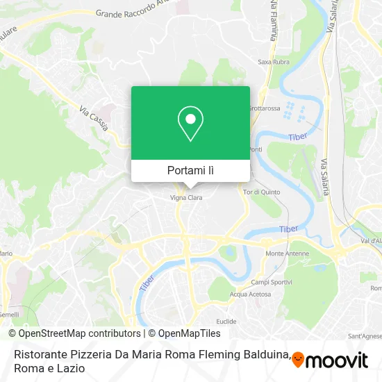 Mappa Ristorante Pizzeria Da Maria Roma Fleming Balduina