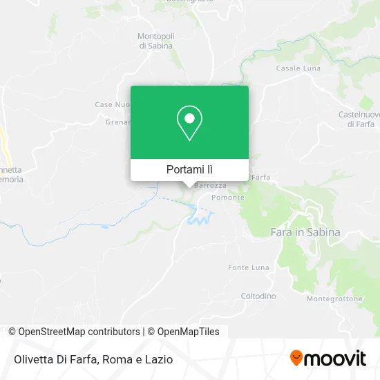 Mappa Olivetta Di Farfa