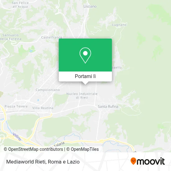 Mappa Mediaworld Rieti