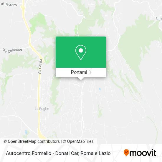 Mappa Autocentro Formello - Donati Car