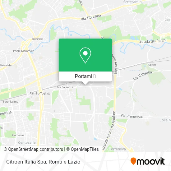 Mappa Citroen Italia Spa