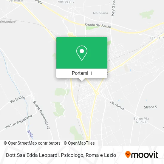 Mappa Dott.Ssa Edda Leopardi, Psicologo