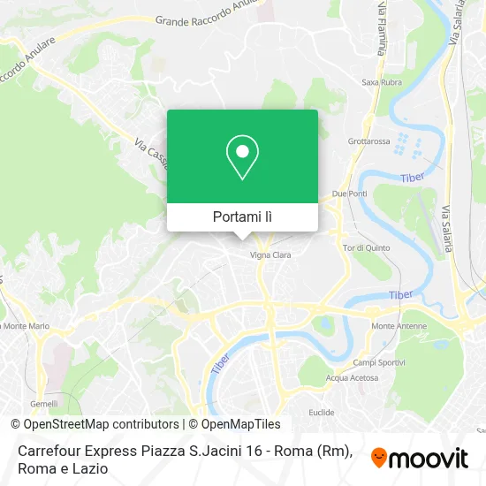 Mappa Carrefour Express Piazza  S.Jacini 16 - Roma (Rm)