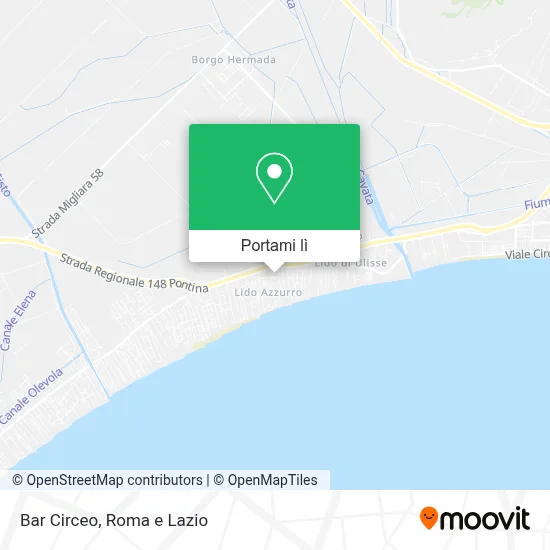 Mappa Bar Circeo