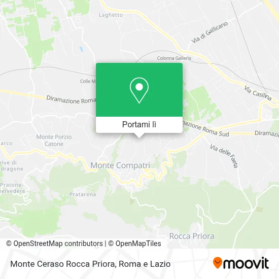 Mappa Monte Ceraso Rocca Priora