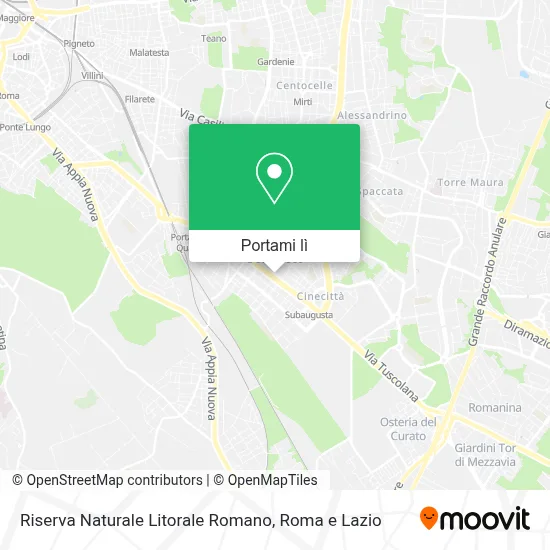 Mappa Riserva Naturale Litorale Romano